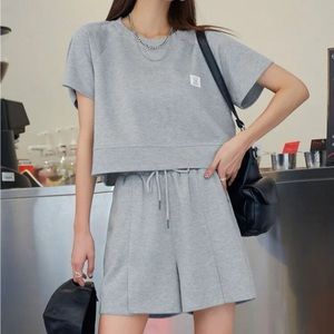 Shein Dazy Crop Top and High Waist Shorts Set